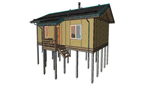 Теплый контур из СИП панелей HouseBox
